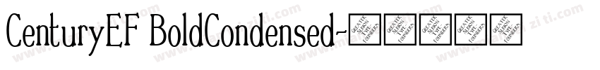 CenturyEF BoldCondensed字体转换
